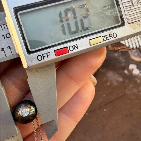 GALATEA designer solid 14k gold genuine carved Tahitian pearl/diamond necklace - Picture 6 of 16